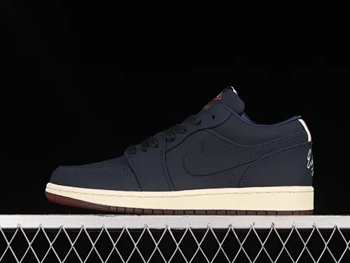 All categories Air Jordan Jordan series basketball shoes Air Jordan 1 Low Eastside Golf x Air Jordan 1 Low AJ1 Joe 1 Golf black blue low-top casual sneakers DV1759-448